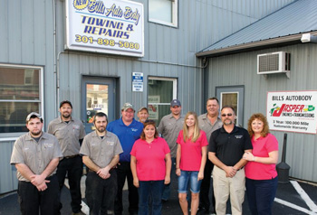 bill’s auto body in thurmont, md., is one shop that can tout the “green garage challenge” designation.