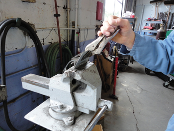 Moving a piece of the test weld back and forth using a duck bill vise grip until it breaks can show you if your weld is sound. 