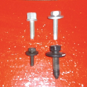 figure 3. dacromet bolts (upper) and standard black oxide (lower). dacromet bolts should be used when bolting dissimilar metals together.