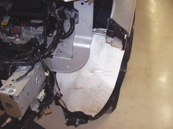 here is an example of foam sheeting used to seal out water from entering a particular area of a vehicle.
