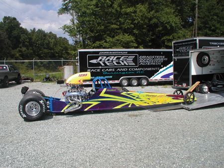 top comp eliminator ihra bracket trail dragster. (photo courtesy of all precision 
collision repair)