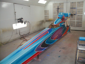 Racers and thousands of race fans saw our custom paint job on this drag car – talk about great exposure for our shop!