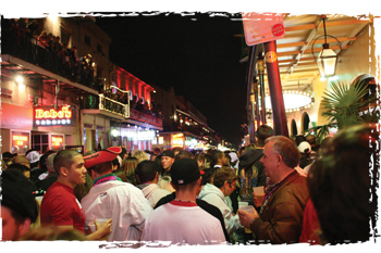 nace attendees can get their party on... on bourbon street. 
