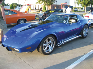 This 1975 Corvette received a full-blown custom paint job and LS3 motor, and features a custom show tube exhaust and Chip Foose Wheels.