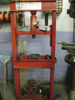 photo 9: this is my reasonably priced 12-ton model, which is adequate for bearing pressing.