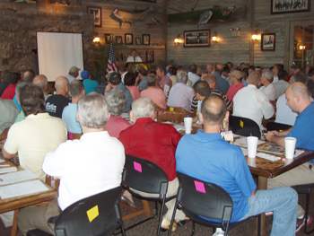 the mississippi meeting was packed with collision repairers eager to discuss state farm's parts procurement program.