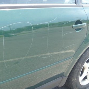 the second time jordan addison's vehicle was vandalized, the word 