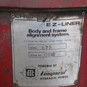 bryant’s shop owns one of the oldest chief frame racks still in daily use, this ez liner with serial number 118, which was manufactured in 1973.