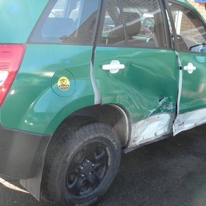the car was struck on the right side, which is the driver's side in australian vehicles. 