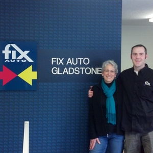 Camille Eber and William Bray, co-owners of the new Fix Auto Gladstone location. 