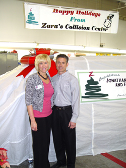 Julie and Brad Zara, owners of Zara's Collision Center