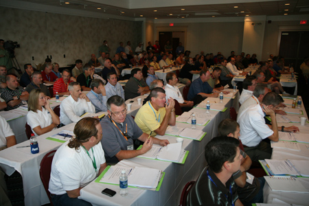 over 100 collision repair professionals gathered to hear friday's informative conference speakers.