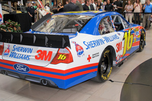 the sherwin-williams/3m roush fenway racing ford fusion.