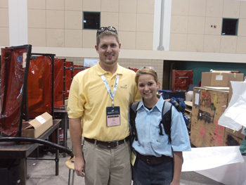 moore and her instructor, jay abitz, at the 2011 skillsusa competition held in kansas city, mo.