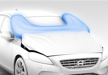 Volvo's new pedestrian airbag.