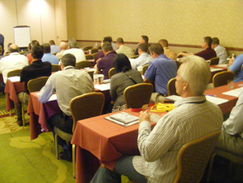 Collision repairers learn how to improve their businesses at one of the workshops offered at the PPG MVP Conference.